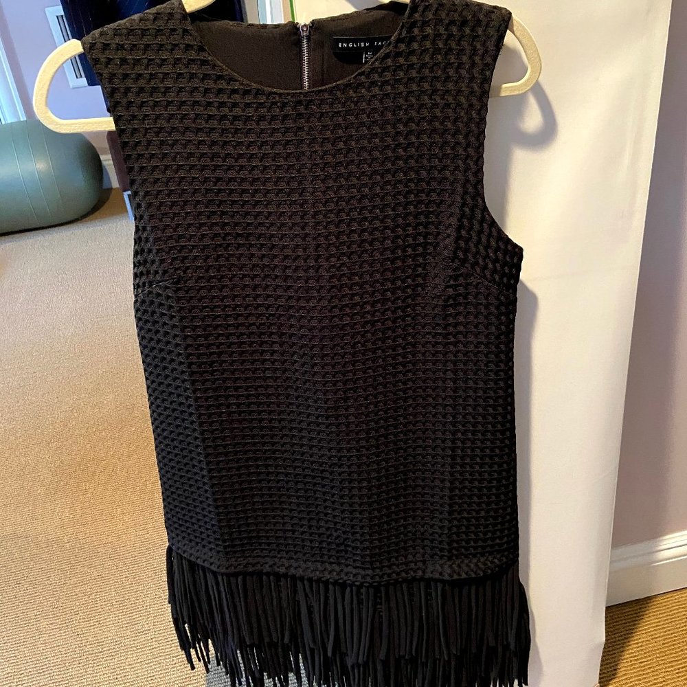 Womens Black designer English Factory short dress